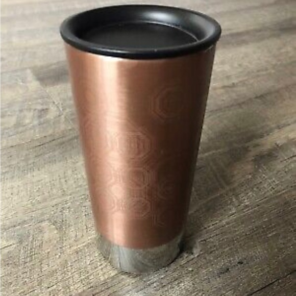 STARBUCKS Copper Travel Coffee Mug 2012 - 12 oz Cork Bottom - Picture 1 of 8